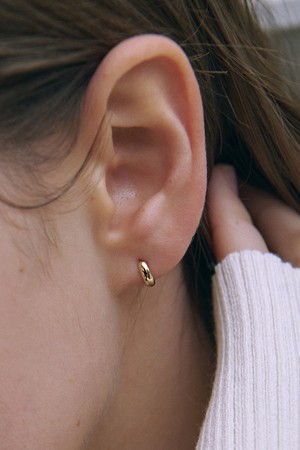 14k 누 라운드 원터치 링 귀걸이