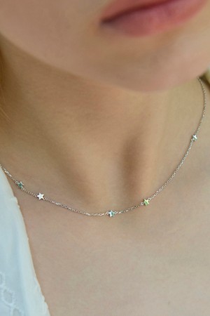 925silver 모트 별 목걸이