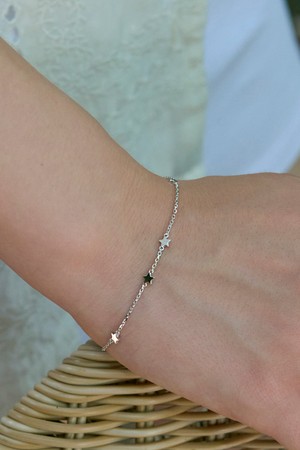 925silver 모트 별 팔찌