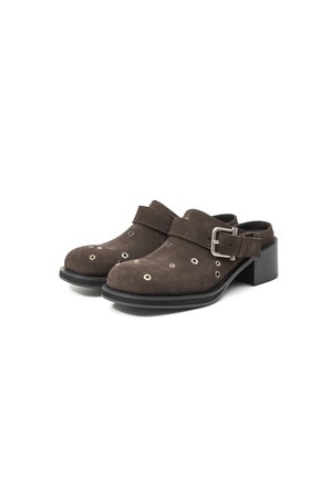 BROCLE CLOG [SUEDE MOCHA EYELETS]