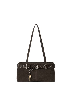 SHOULDER BROCLE [SUEDE MOCHA EYELETS]