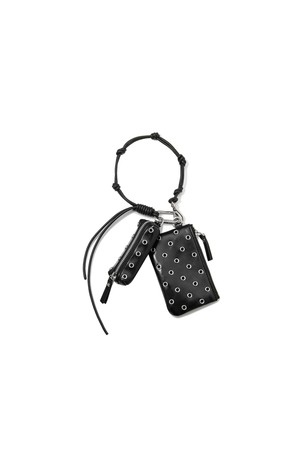 KNOTTY POUCH KEY RING [BLACK EYELETS]
