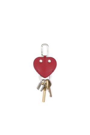 HEART FLAT KEY RING [RED]