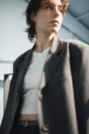 Celly oversized blazer(charcoal)