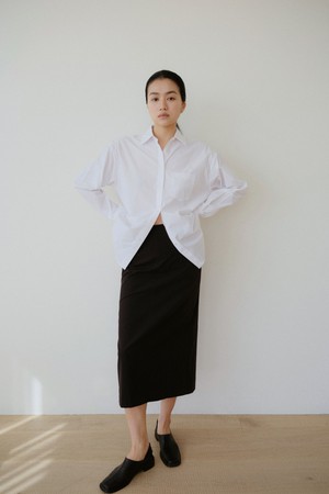 Attsa h-line maxi skirt (Black)
