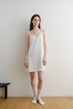 Barca silk mid one-piece (White)