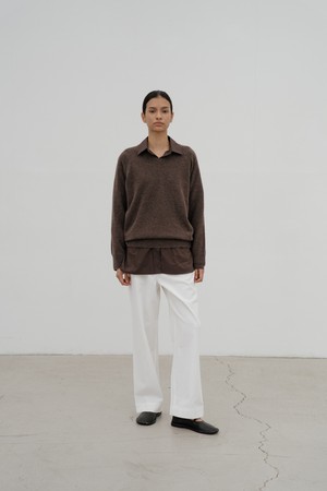 Para v-neck pullover (Brown)