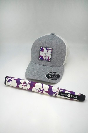MESH KONA - 퍼터그립,모자 세트_PURPLE-a