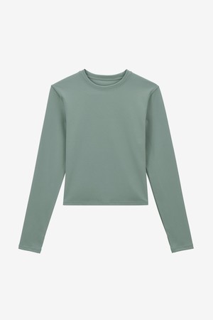 슬림핏 에센셜 롱 슬리브 (5colors)_GREEN-a