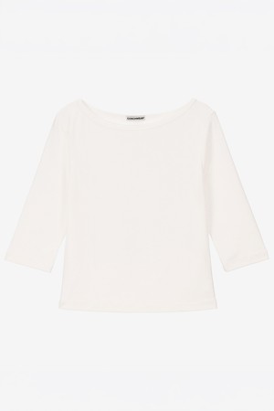 보트넥 7부 티셔츠 (4colors)_WHITE-a