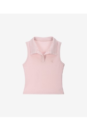 오픈카라 골지 슬리브리스(4colors)_PINK-a