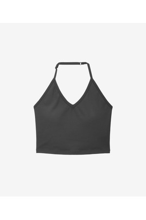 브이넥 홀터 브라탑 (4colors)_GREY-a