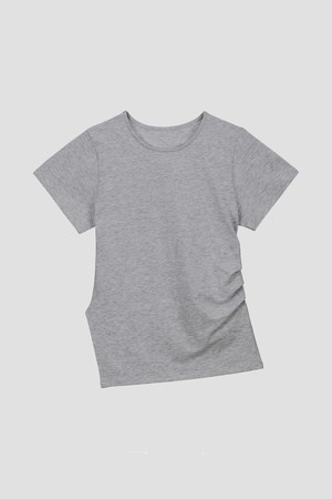 언발 셔링 반팔티 (8colors)_GREY-a