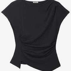 핀턱 셔링 티셔츠 (2colors)-a