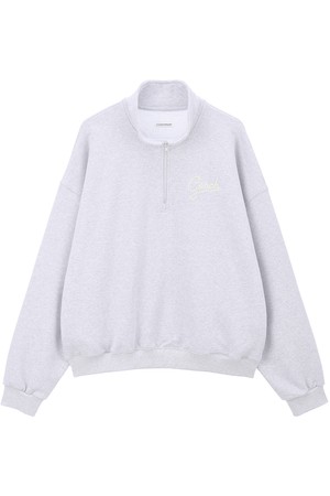 소프트 오버핏 반집업 맨투맨 (4colors)_WHITE-a