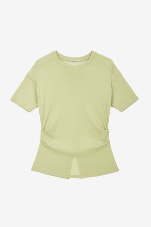 셔링 트임 숏 슬리브 (5colors)_GREEN-a