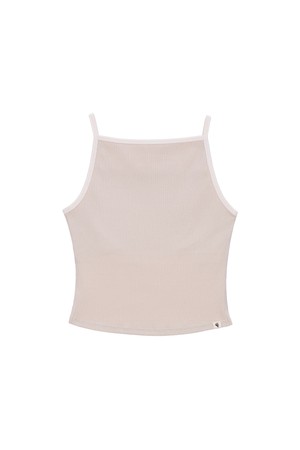 캡내장 배색 크롭 나시 (4colors)_BEIGE-a