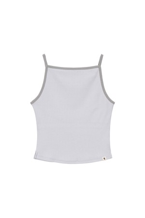 캡내장 배색 크롭 나시 (4colors)_GREY-a