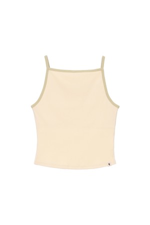 캡내장 배색 크롭 나시 (4colors)_YELLOW-a