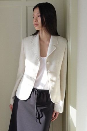 Noire Tweed Jacket (Ivory)