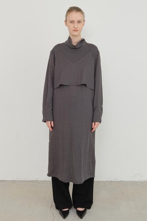 Bustier Layer Dress (Charcoal)