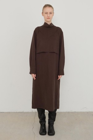 Bustier Layer Dress (Brown)
