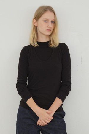 Dual Halter Tee (Black)