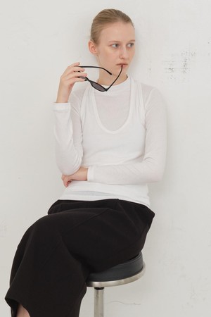 Dual Halter Tee (Ivory)