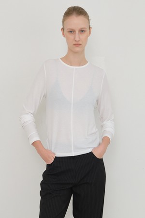 Line Point Tee (Ivory)