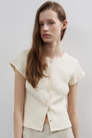 Snap Cardigan Tee(CREAM)