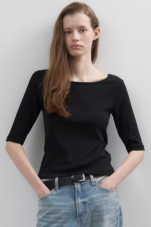 Archive Boatneck Tee(BLACK)