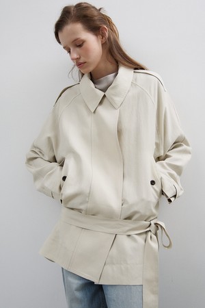 Raglan Hidden Trench(Beige)
