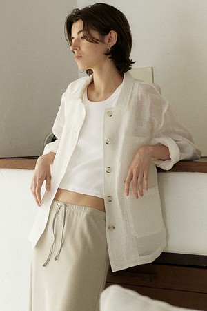 Hazy Sheer Trucker (Ivory)