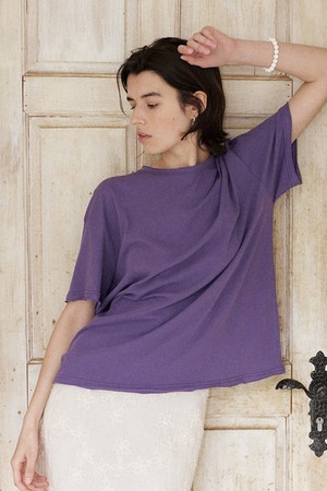 Cut-Off Loose Tee (Violet)