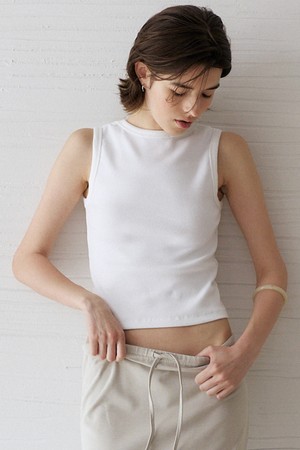 Front-to-Back Rib Top (Ivory)