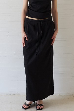 Fluid Wrinkle Skirt (Black)