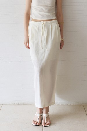 Fluid Wrinkle Skirt (Ivory)