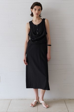Dual Halter Dress (Black)