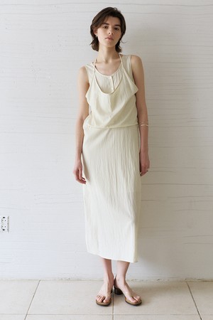 Dual Halter Dress (Cream)