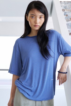 Moment Stripe Tee (Blue)