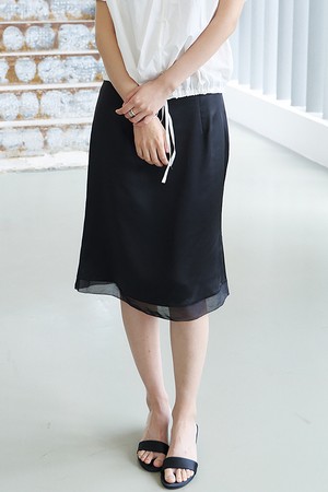 Fagoting Satin Skirt (Black)