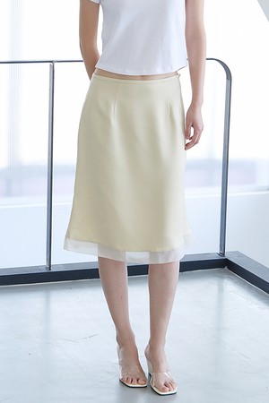 Fagoting Satin Skirt (Yellow)