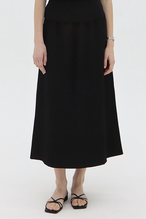 A-line Banding Skirt_Black
