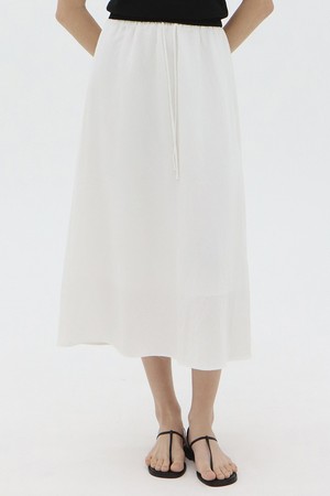 A-line Banding Skirt_White