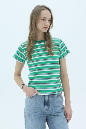 Witty Stripe T-shirt_Green
