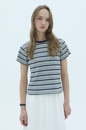 Witty Stripe T-shirt_Gray