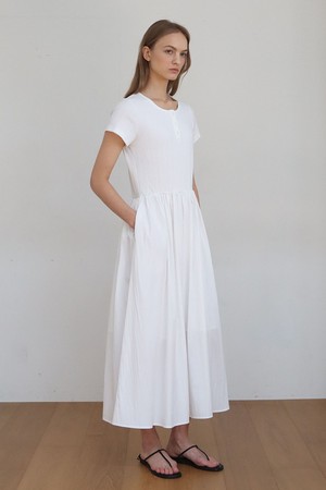 Hybrid Flare Dress_White