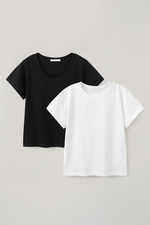 [2PACK] 에센셜 라운드 넥 티셔츠 + 에센셜 유넥 티셔츠 패키지