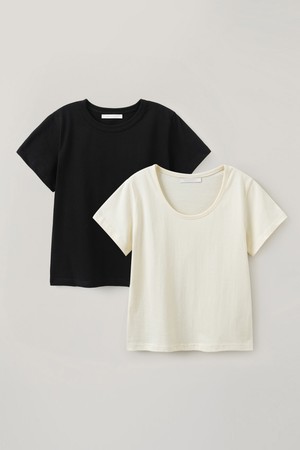 [2PACK] 에센셜 라운드 넥 티셔츠 + 에센셜 유넥 티셔츠 패키지