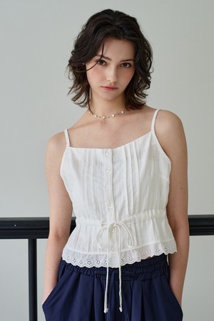 Ritz sleeveless top (White)